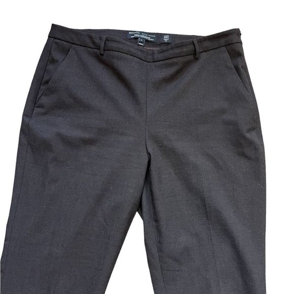 RW&CO Slim Curvy Fit Brown Tweed High Waist Cropped Dress Pant 14 - Picture 3 of 10